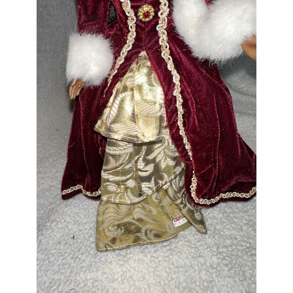 Mattel ‘96 Happy Holidays Barbie Doll Special Ed. W/ Stand African American - Picture 3 of 7